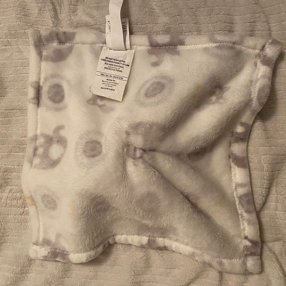 Blankets & Beyond Elephant White Grey Owl Plush Baby Security Blanket - Picture 4 of 5